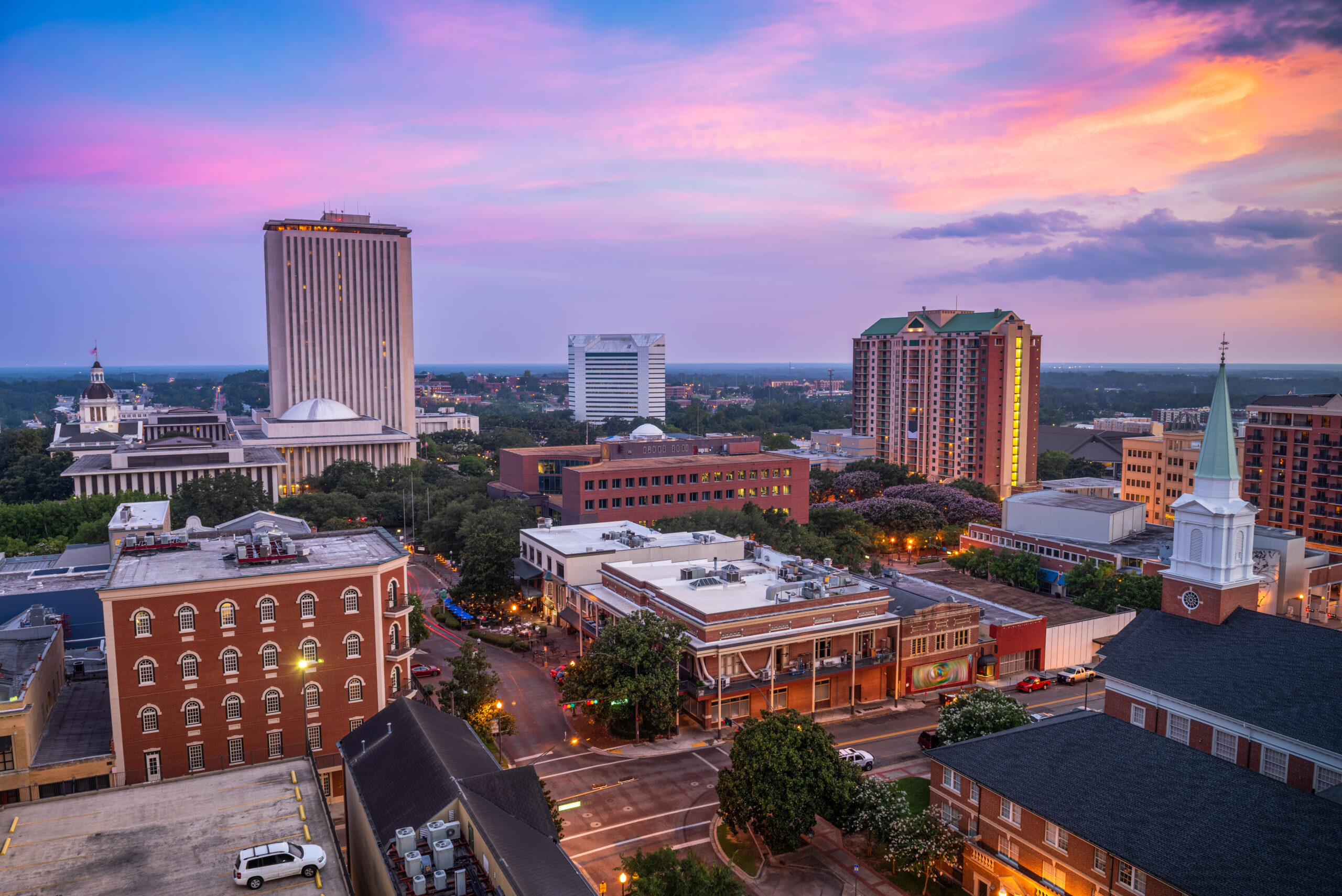 Tallahassee Florida Skyline at Sunset