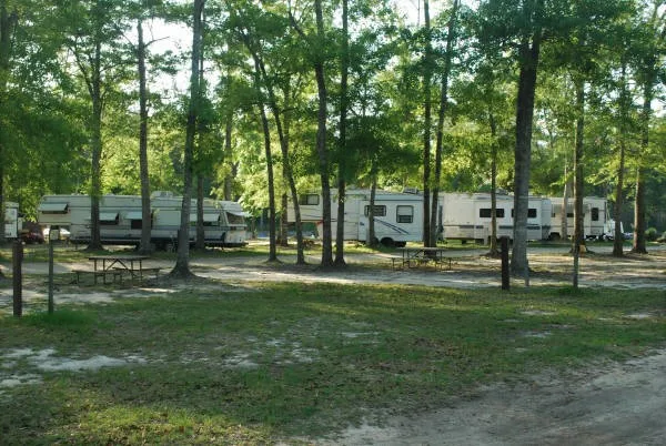 Shaded RV Sites at Tallahassee East Campground